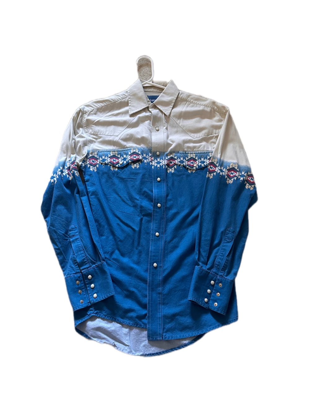 Vintage 1990s wrangler cowboy button down shirt